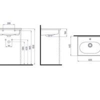 Bien Ferra FELK060B1FD1W5000 Раковина подвесная | встраиваемая сверху 60*46 см (белый)