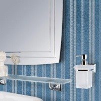 Colombo Design PORTOFINO B3216 - Стеклянная полка для ванной комнаты 60 см (хром - стекло)