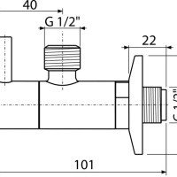 AlcaPlast ARV003B Угловой вентиль для подключения смесителя ½ * ½ (белый глянцевый)