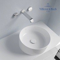Villeroy & Boch Collaro 4A184001 Раковина для ванной комнаты Ø 40 см | накладная на столешницу (альпийский белый)