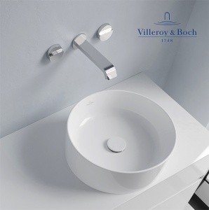 Villeroy & Boch Collaro 4A184001 Раковина для ванной комнаты Ø 40 см | накладная на столешницу (альпийский белый)