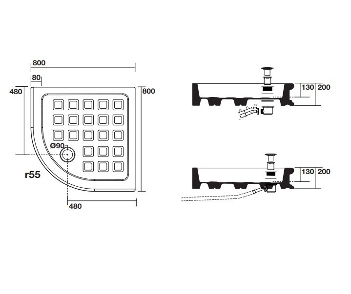 Kerasan Retro 134201 Керамический душевой поддон 80 х 80 см, в интернет ...?