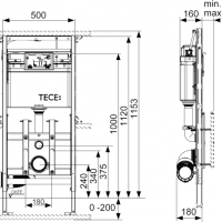 TECE Lux 9600200 - Система инсталляции для подвесного унитаза