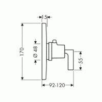 Смеситель Hansgrohe Axor Citterio 39710000 Центральный термостат