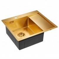 Paulmark ALSTER PM825951-BGL Мойка для кухни левая 59*51 см (брашированное золото)