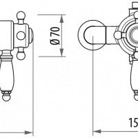 Термостатический смеситель для душа TSRE940D0.I oro Termostatici GATTONI