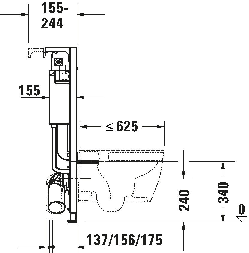 Duravit DuraSystem WD1018000000 Инсталляция для подвесного унитаза, в ...