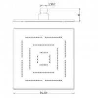 Jaquar Maze OHS-CHR-1619 Верхний душ 200 х 200 мм