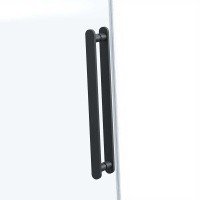 Vincea Сomo Soft VDS-1CS110CLB Душевая дверь 1100*1950 мм (профиль чёрный матовый | витраж прозрачное стекло)