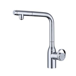 Paulmark URBAN Ur213104-CR Высокий смеситель для кухни с вытяжным изливом - с функцией подачи питьевой воды (хром)