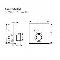 Hansgrohe ShowerSelect 15763140 Термостатический смеситель для душа