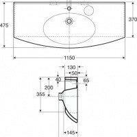 Ifo Caprice 21520 Раковина 115 см, в магазине сантехники Сантехмаг.Ру