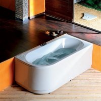 Акриловая ванна ALPEN Viva 185 R 72129, гарантия 10 лет, асимметричная форма, объём 267 литров, цвет - euro white (европейский белый)