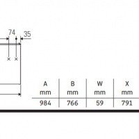 Duravit D-Neo DE435601818 Подвесная тумба для раковины 1005*480 мм (белый матовый)