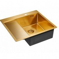 Paulmark ALSTER PM825951-BGR Мойка для кухни правая 59*51 см (брашированное золото)