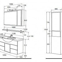 Ideal Standard Motion комплект мебели для ванной комнаты 110 см, цвет венге. недорого со скидкой на распродаже