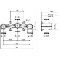 FIMA Carlo Frattini Switch F2303 Внутренний механизм смесителя для ванны и душа