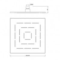 Jaquar Maze OHS-CHR-1629 Верхний душ 240 х 240 мм