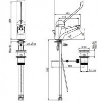 Carlo Frattini Serie 2 F3201/LCCR Локтевой смеситель для раковины