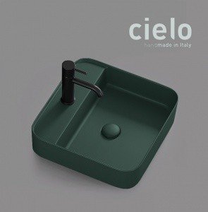 Ceramica CIELO Shui Comfort SHCOLAQF MU - Раковина для ванной комнаты 44*43 см | подвесная - накладная (Muschio)