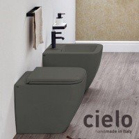 Ceramica CIELO Shui Comfort SHCOVAKTRCM - Унитаз напольный пристенный 55*38 см | Rimless безободковый (Cemento)
