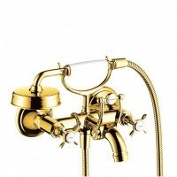 AXOR Montreux 16540990 Смеситель для ванны в комплекте с ручным душем - Полированное золото