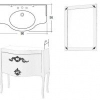 Gaia BAROCCHI FLORENT Комплект мебели для ванной на 90 см