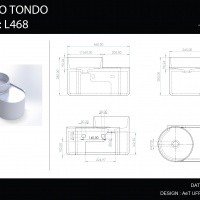 AeT Kombo Tondo L468T0R1V1100 Раковина подвесная 460*265 мм (белый глянцевый)