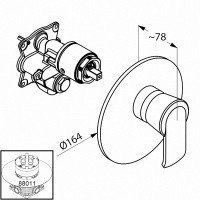 KLUDI JOOP! 55655H775 Смеситель для душа (хром)