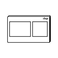 Viega Prevista "Visign for Style 21" 8611.1 арт. 773243 Накладная панель смыва для унитаза (хром матовый)