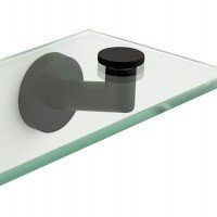 REMER Guest GS20NO Полка для ванной комнаты 530 мм (прозрачное стекло | черный матовый)