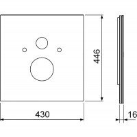 TECE Lux 9650100 Нижняя панель для инсталляции - для подвесного унитаза (стекло белое)