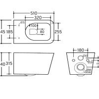 CHARUS ALVA EWC700-114W Подвесной унитаз безободковый с крышкой микролифт (белый)