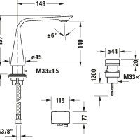 Duravit D.1 D11100008010 Электронный смеситель для раковины (хром)