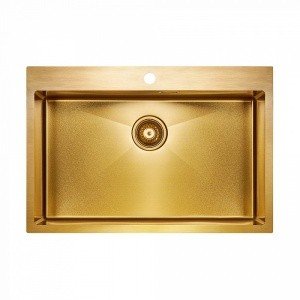 Paulmark SAAR PM807551-BG Мойка для кухни 75*51 см (брашированное золото)