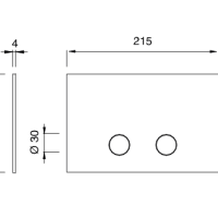 CeaDesign Hydroplate PLA 13 S Клавиша смыва для унитаза (нержавеющая сатинированная сталь)