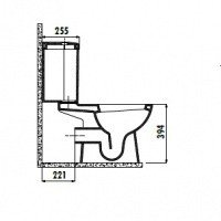 Creavit Corner SD310-11CB00E-0000 Унитаз-компакт угловой | чаша унитаза ...