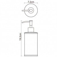WasserKRAFT Rossel K-5799 Дозатор для жидкого мыла настольный (белый | хром)