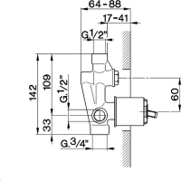 Cisal ZA00221004 Внутренний механизм смесителя для ванны
