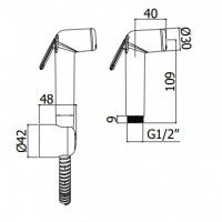 Paffoni ZDUP099CR Гигиенический душ - комплект с держателем и шлангом (хром)