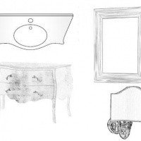 Gaia BAROCCHI SETA Комплект мебели для ванной на 116 см