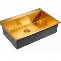 Paulmark VAST PM217551-BG Мойка для кухни 75*51 см (брашированное золото)