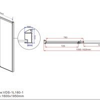 Vincea Lugano VDS-1L160CL-1 Душевая дверь 1600*1950 мм (профиль хром | витраж прозрачное стекло)