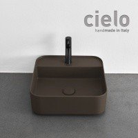 Ceramica CIELO Shui Comfort SHCOLAQF CA - Раковина для ванной комнаты 44*43 см | подвесная - накладная (Cacao)
