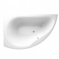 Акриловая ванна ALPEN Dallas 160 L AVB0012, гарантия 10 лет, асимметричная форма, объём 200 литров, цвет - snow white (белоснежный)