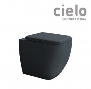 Ceramica CIELO Shui Comfort SHCOVAKTRBA - Унитаз напольный пристенный 55*38 см | Rimless безободковый (Basalto)