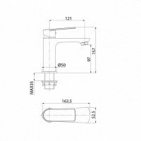 IDDIS Plank PLASB00i01 Смеситель для раковины (хром)