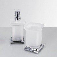 Colombo Design PORTOFINO B3241 - Настольный стакан для зубных щеток (хром - стекло)