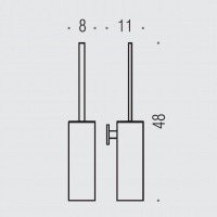 Colombo Design LOOK B1607.BM Ерш для унитаза - настенный (белый матовый)