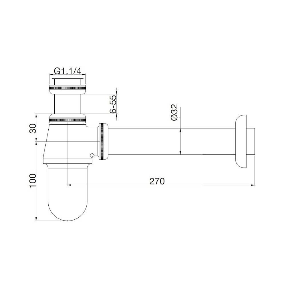 Webert AC0021065 Сифон для раковины (бронза), купить в магазине ...
